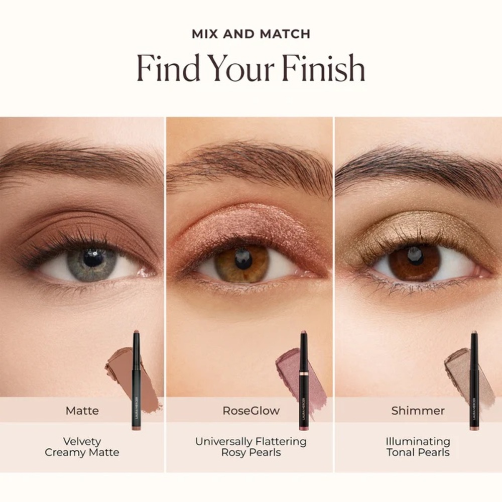 Laura Mercier Modern Rose RoseGlow Caviar Stick Eye Shadow- dusty rosy pink - Picture 10 of 10